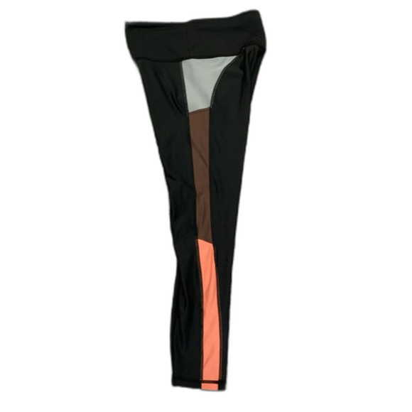 Zyia Light N Tight Black Peach Coffee Colorblock High Rise Ankle Legging Size M - Picture 2 of 10